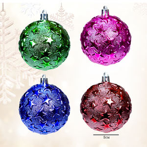 ชุดเครื่องประดับตกแต่งคริสต์มาสพลาสติกคุณภาพสูง ขนาด 10 ซม. รูปทรงลูกบอล 6 ชิ้น สีสันหลากหลาย สไตล์คลาสสิก - Product Image 3