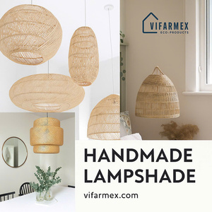 Lámpara colgante de mimbre de bambú hecha a mano, luz colgante tejida Natural para decoración del hogar de estilo bohemio, cubiertas de luz de iluminación Interior - Product Image 3