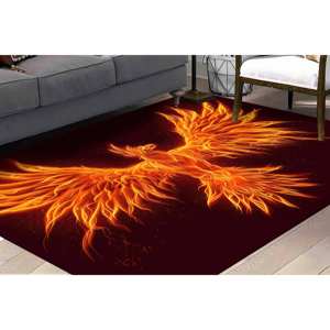 Tapis imprimé oiseau phénix - Tapis épais moderne pour bureau ou cadeau, tapis doux non tissé - Product Image 1