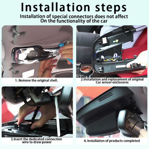 كاميرا لوحة القيادة عالية الدقة 4K لسيارات ألفا روميو جوليا وستيلفيو مع عدستين أمامية وخلفية ونظام تحديد المواقع وتشغيل فوري - Product Image 3