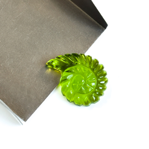 Turmalina Verde Natural Tallada en Forma de Concha de Nautilus, Piedra Preciosa de Turmalina Tallada en Concha, Cuentas para la Fabricación de Joyas por Mayorista - Product Image 4