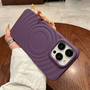 Funda de teléfono de silicona TPU magnética de lujo ultrafina a prueba de golpes con patrón de onda 3D para iPhone 16 Promax 16 Plus 15 14 13 - Product Image 4