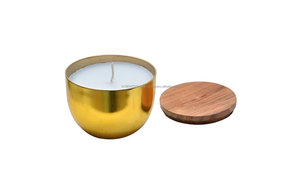 Best Quality Modern Style Gold Wood Lid Jar Candle in Low Price - Product Image 4