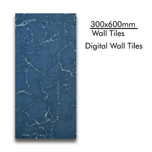 Azulejos de pared digitales de cerámica Blue Splash 30x60 cm Azulejos decorativos para el hogar Azulejos decorativos interiores para uso doméstico - Product Image 3