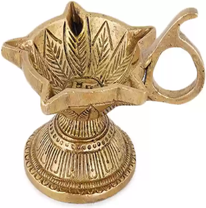 Chaarmukhi avec support en laiton Akhand Jyoti Diya, dernière conception religieuse Jyoti Diyas aux tarifs de gros et directement de l'usine - Product Image 4