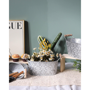 Maceta grande galvanizada con diseño elegante, macetas y macetas al precio más bajo, decoración para el hogar y el jardín del exportador indio - Product Image 4