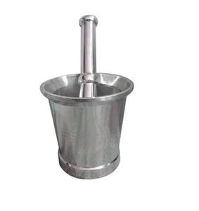 Mortero y Maja de Latón y Madera con Acabado Plateado, Ecológico y Duradero, Molinillo de Especias para Cocina de White Royals - Product Image 6