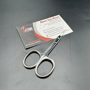 Tijeras profesionales de hoja Extra fina para uñas, tijeras para cutículas de manicura de acero inoxidable, tijeras de belleza afiladas con punta curva precisa - Product Image 4