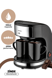 Macchina da caffè con filtro Zinde-tazze nere - Product Image 3