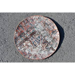Alfombra de área de lana tejida plana de gran tamaño de 19x19 pies turca Vintage diseño de retazos rojo azul para decoraciones de pasillo de sala de estar de látex - Product Image 4