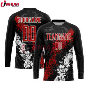 ชุดยูนิฟอร์มฟุตบอลทีมผู้ใหญ่แบบกำหนดเอง ผ้าคอตตอน 100% แห้งเร็ว รุ่นใหม่ประสิทธิภาพสูง น้ำหนักผ้า 300 กรัม พิมพ์โลโก้ - Product Image 3