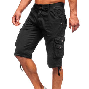 Pantalones cortos Cargo de algodón de secado rápido para hombre, ropa de calle, pantalones cortos Cargo multibolsillos rectos informales, pantalones cortos Cargo transpirables, venta al por mayor OEM - Product Image 3