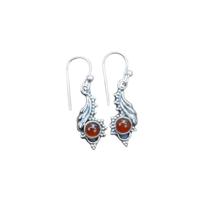Classical <b>Earrings</b> Jewelry For Women Silver Boho Style Jewelry 925 Sterling Silver Carnelian Gemstone <b>Handmade</b> <b>Earrings</b> Gift - Product Image 1