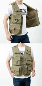 2025 para hombre Primavera Verano ropa de trabajo chaleco Cargo chaqueta sin mangas Multi bolsillo pesca al aire libre chaleco táctico para hombre - Product Image 6