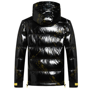 Chaqueta acolchada transpirable impermeable para hombre con cuello levantado de lona de manga larga y últimos diseños personalizados al por mayor a la venta - Product Image 2