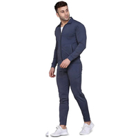 Conjunto Deportivo Personalizado para Hombre, Invierno, Diseño Sólido Regular, Ligero, Poliéster/Algodón, Cintura Elástica, Transpirable