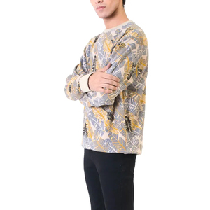 Pull-over décontracté à manches longues en polaire douce de haute qualité 100% coton imprimé en relief hiver chaleur pull chaud - Product Image 1