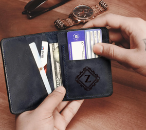 Cartera de Cuero Personalizada de Alta Calidad para Papá, Tarjetero Grabado Hecho a Mano - Product Image 5