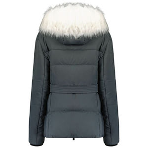 Fashionable Elastic Cuffs Fur Hooded <b>Parka</b> Zipper <b>Jacket</b> For <b>Women</b> Stylish Winter Special Zipper Pockets With Customize Patches - Product Image 2