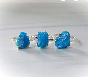 แหวนเงินแท้ 925 ชุบทอง ประดับพลอยลาลิมาร์ทรงกลม 10 มม. งานแฮนด์เมด ของขวัญแต่งงาน เครื่องประดับชั้นดี HARI OM CREATIONS - Product Image 3