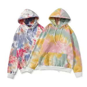 Unisex Tie Dye Hoodie Tie Dye Pullover Custom Street Wear Unisex Acid Wash Custom Logo Hoodie