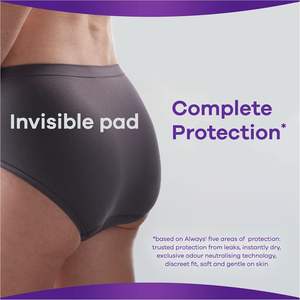 Always Discreet Cotton Incontinence Pads Long Plus 16 Pads Bigger Pack Odour Neutraliser Sensitive Bladder (Pack 2) - Product Image 4
