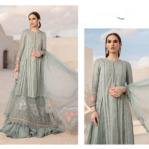 ชุดเดรสสไตล์พจนาบี Patyala พร้อมสวมชุดชัลวาร์ KAMEES ปรับแต่งตัวเลือกขนาดด้วยการปักคอและงานฝีมือบนนั้น - Product Image 5