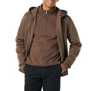 Sudaderas con capucha transpirables para hombre, sudaderas con cremallera de lana, diseño de logotipo personalizado, ropa de calle, sudaderas con capucha de manga larga de invierno para hombre de gran tamaño - Product Image 1