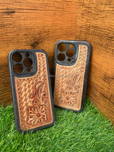 Nueva llegada elegante funda de teléfono de cuero con herramientas de mano personalizada Vintage de lujo de alta calidad teléfono 14 Pro/15 Pro fundas móviles - Product Image 5