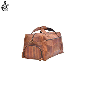 Sac de voyage en cuir véritable Crazy Horse vintage grande capacité, vente en gros - Product Image 2
