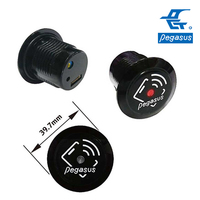 Lector de Tarjetas RFID Pegasus Mini de Montaje Empotrado, 125KHz, Negro, 39.7mm