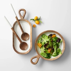 ชามเสิร์ฟทรงรีพร้อมที่จับ35x15ซม. สีขาว - Product Image 1