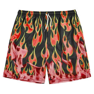 Short de basket-ball pour homme Short de sport décontracté avec logo personnalisé Fermeture élastique à la taille Imprimé numérique Short pour homme à motif uni - Product Image 2