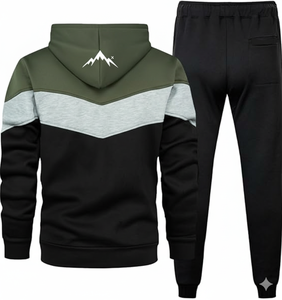 Survêtement en coton unisexe personnalisé |   Ensemble jogging à capuche en molleton épais respirant et antibactérien |   Streetwear d'hiver - Product Image 2