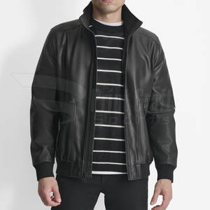 Chaqueta de Cuero para Hombre, Estilo Casual, Material Duradero, Color Sólido, Chaqueta de Cuero de Invierno para Hombre, Gran Venta - Product Image 3