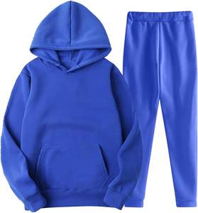 Haute qualité 100% coton surdimensionné 2 pièces ensemble pour femmes cordon pantalon ensemble grande taille respirant femmes survêtement OEM - Product Image 1