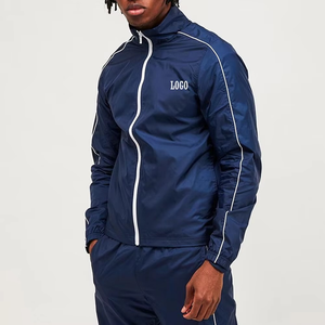 Nouveau à la mode hommes sport sueur survêtement fermeture éclair décoration Fitness tenue décontracté personnalisé homme survêtements ensemble confortable - Product Image 3