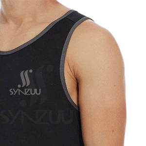 Haute qualité personnalisé hommes débardeur nouveau Style couleur unie respirant tricoté vêtements de sport avec impression décorative et capuche - Product Image 5