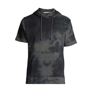 เสื้อสเวตเตอร์มีฮู้ดแขนสั้นสำหรับผู้ชายผ้าคอตตอน100% น้ำหนักเบาเสื้อผ้าแนวสตรีทแวร์ฤดูร้อนดีไซน์แฟชั่นใหม่ - Product Image 3