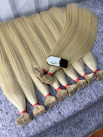 Extensions de cheveux vierges vietnamiennes WORLDHAIR couleur claire 613 platine, double trame, 100g, cheveux humains naturels, vente en gros