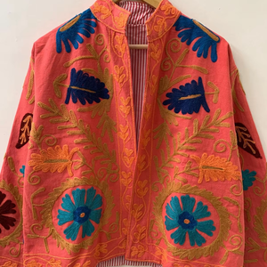 Chaqueta corta bordada tradicional Suzani, abrigo Hippie, ropa de fiesta bohemia, abrigo de boda para mujer al mejor precio - Product Image 1