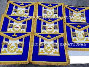 Masonic Regalia <b>Craft</b> Grand Officers Full Dress Embroidered Apron Featuring Intricate <b>Cross</b>-<b>Stitching</b> & <b>Needlework</b> - Product Image 6