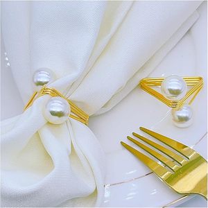 Anneau à serviette en or perlé - Product Image 1