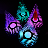 Support de bouteille en acrylique éclairé par LED, logo personnalisé, glorificateur de vin pour bar, boîte de nuit