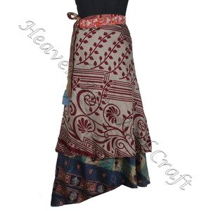 ชุดเดรสยาวผ้าไหมเมจิกสไตล์โบฮีเมียนวินเทจสไตล์โบฮีเมียนชุดกระโปรงแมกซี่พิมพ์ลายบล็อกสองชั้นสำหรับขนาดใหญ่พิเศษเซ็กซี่สำหรับฤดูร้อน - Product Image 6