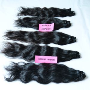 100% Machine double trame cuticule alignée droite femmes vietnamiennes noir couleur naturelle cheveux indiens pas cher Extensions de cheveux humains - Product Image 4