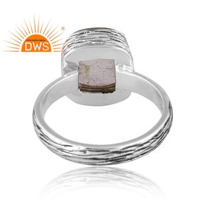 Anillo de declaración de piedras preciosas de cristal de labradorita doblete de plata esterlina oxidada de la mejor calidad, fabricante de joyería personalizada - Product Image 4