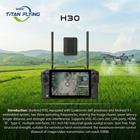 Estación de Control Terrestre Skydroid H30 10.1 Android, Control Remoto de 16 Canales, 800M/1.4G/2.4G, 3 Bandas, con Receptor R30 para Dron/Robot
