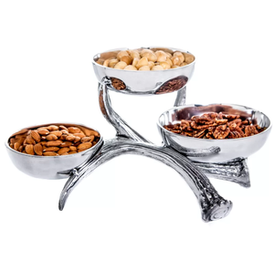 Cuenco de aluminio y acero de lujo cabeza de ciervo Decoración de mesa de boda frutas postre frutas secas cuencos para servir hogar cocina mesa de comedor - Product Image 3