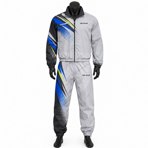 Ensembles de survêtements personnalisés en polyester et nylon avec impression de logo DTF, coupe oversize, légers, pour la course et le jogging, coupe-vent - Product Image 1